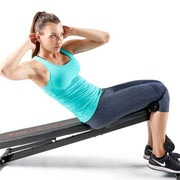 Marcy MKB-211 Adjusable Utility Weight Bench w/ Foam Rollers, Black