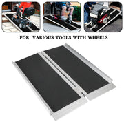 Mad Hornets Non-Skid Threshold Wheelchair Ramp, Portable Aluminum Folding, 3 Ft, Black