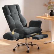 Patbrela Big and Tall Ergonomic Office Chair, Cloud Plush Swivel Desk Chair, 6-Level Adjustable Armrests, 135 Reclining Backrest, Gray, LBGYZ01-Gy