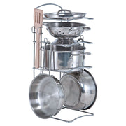 Melissa & Doug 4265 Let's Play House! Stainless Steel Pots & Pans Play Set for Kids