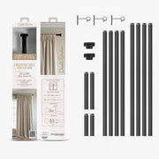 DwellStudio 3/4 in Customizable Curtain Rod Kit, Adjustable 20-120 in, Matte Black Iron