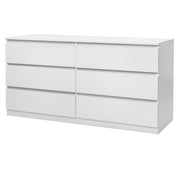 FCH Ktaxon 6 Drawer Double Dresser, White