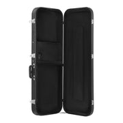 KFFKFF Electric Guitar Hard Case, Rectangular Design, Water-Resistant Black PVC Shell, Soft Plush Lining, Lock with Two Keys, Fits 39 in Guitars, 43.11 in