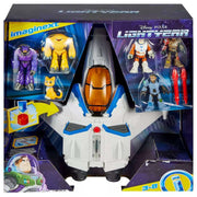 Mattel Imaginext Lights & Sounds XL-15 Toy Spaceship and 6 Figure Set, Disney Pixar Lightyear Theme, Multicolor, HKX36