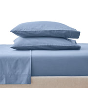 Better Homes & Gardens BH8428029490-10 Cool & Crisp 4-Piece 300 Thread Count Cotton Percale Sheet Set, Blue Water, King