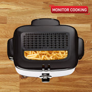 T-Fal Mini Deep Fryer, Stainless Steel, 1 Liter Capacity, Adjustable Temperature Control 300-375F, 900 Watts, Removable Basket, Black, FF220050