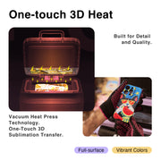 HTVRONT H17 Automatic Vacuum Heat Press Machine for Phone Cases, Badges, Coasters, White