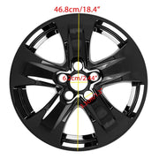 WheelX 17 Inch Car Wheel Cover Hubcaps, Glossy Black, Durable ABS Plastic and Metal, Set of 4, Compatible with 2019-2025 Toyota RAV4 LE XLE Hybrid