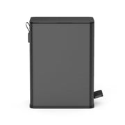 Nine Stars XZD-10-88BK 2.6 Gallon Trash Can, Slim Step-on Bathroom Trash Can, Black Stainless Steel