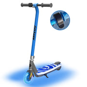 GOTRAX Scout 2.0 Kids Electric Scooter, 80W Motor, 6 MPH Max Speed, Colorful LED Front Wheel and Deck, Lightweight Aluminum Frame, Blue