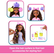 Mattel Barbie Dream Besties Brooklyn Fashion Doll with Posable Body, Hair Chalk, Removable Fashions, Makeup Palette, and Accessories