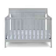 Suite Bebe Shailee 4-in-1 Convertible Crib, Classic White Wood Frame, Adjustable Mattress Heights, 54 in