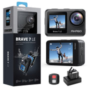 AKASO 4K30FPS Brave 7 LE 20MP WiFi Action Camera with Touch Screen Vlog Camera 2X 1350mAh Batteries