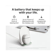 Google GA03203-US Pixel Pro Wireless Bluetooth Earbuds With Active Noise Cancellation - Fog