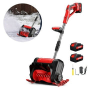 Paddsun Electric Snow Blower 20V 12 Inch Cordless Battery Powered Snow Thrower with Adjustable Auxiliary Handle, red
