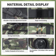 Ayaoqiang Speaker Carry Case, Rugged Waterproof Nylon Tote Bag Backpack with Dual Handles and Shoulder Strap, Transparent Top Window, Large Interior Pocket, Camouflage, Compatible with JBL Party Box Series 310-CM