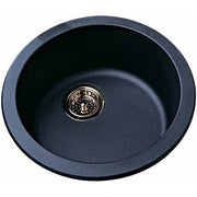 Rondo Dual Mount Granite Composite 18 in. 1-Hole Single Bowl Bar Sink in Anthracite