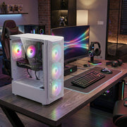 STGAubron Gaming Desktop Computer, Intel Core i7 3.9GHz, AMD Radeon RX 580 8GB, 16GB RAM, 1TB SSD, WiFi 6, Bluetooth 5.0, RGB Fans, Windows 11 Home, ABR0122