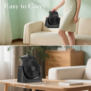 Konwin SFH-185T LifePlus 2-in-1 Space Heater and Fan Combo, Energy Efficient, Black, Portable with Adjustable Tilt