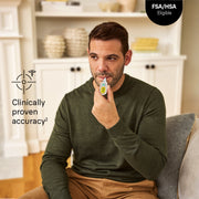 Braun Baby 3-in-1 Digital Thermometer, Flexible Soft Tip, Color-Coded Backlit Display, Battery Powered, Gray