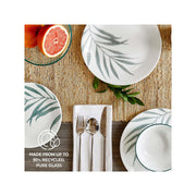 Corelle Solar Print 12 Piece 12-Pc. Glass Dinnerware Set - WHITE ONE SIZE