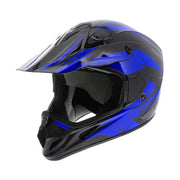 Raider RX2 Adult MX Off-Road Helmet, Lightweight Thermoplastic Shell, DOT Certified, Blue, Medium, 2171114
