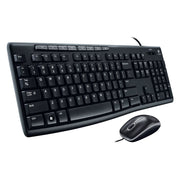 Logitech 920-002714 MK200 Media Keyboard and Mouse, Black