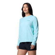 Columbia Tidal PFG Fish Star Long-Sleeve Shirt for Ladies - Gulf Stream/Fish Star Marlin - S