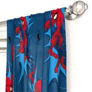 Jay Franco Marvel Spiderman Spidey Daze Kids Drapes Set, Blue, 84 Inch, 4 Piece with Tiebacks