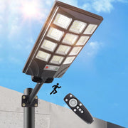 Alchgo 3ER4 Solar Street Light, 10000 Lumens, 6500K Daylight, Motion Sensor