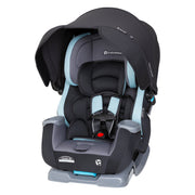 Baby Trend Cover Me 4-in-1 Convertible Car Seat with Integrated Adjustable Canopy, UPF 50+ Protection, No-Rethread 5-Point Harness, Recline Ready, Dark Moon, CV89E22B