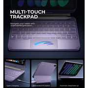 Dexnor Keyboard Case for iPad Mini 7th Generation 2024 and Mini 6th Generation 2021, Magnetic Floating Cantilever Stand, Multi-Touch Trackpad, Backlit Rechargeable Keyboard, Purple, 3000818