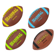 Seasonal Supply Co. Leather Look Vinyl Footballs, Assorted Colors, 7.8 oz - Vinyl, Rubber
