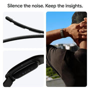 Google Fitbit Air Active Bundle Fitness Tracker with Personalized AI Coaching, Screenless Design, Obsidian, Active Band Size Small