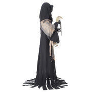 Way To Celebrate Animated 84-Inch Reaper with Lantern, Motion Activated, LED Illuminated, Halloween Outdoor Decor