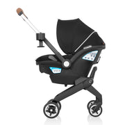 Evenflo Gold Shyft DualRide Infant Car Seat Stroller Combo with SensorSafe Technology, LockStrong Installation, Green & Gentle Fabric, Carryall Storage Bag, Extended Canopy, Quartz CS150112311