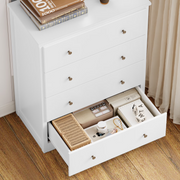 Homfa USATCN1009857 Dresser Chest, Modern Chest Organizer with 4 Drawers for Bedroom, White Finish