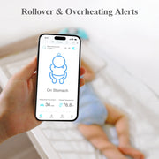 Sense-U Pro Baby Movement Monitor, Long Range, Tracks Abdominal Movement, Rollover, Sleeping Position, Temperature, Audible and Vibration Alerts, Supports Twins, Green