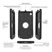 RAM Mounts IntelliSkin Next Gen Tablet Case with Military-Grade Drop Protection, Hard Shell and Soft Rubber, USB Type-C Port, Compatible with Samsung Galaxy Tab A9