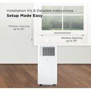 TCL H6P44W Smart Portable Air Conditioner 6,000 BTU DOE 9,500 BTU ASHRAE Cooling 250 Sq Ft White H6P44W