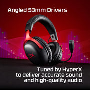 HyperX A59Z0AA Cloud III S Wireless Gaming Headset for PC, PS5, PS4, Nintendo Switch, Mac, & Mobile, Red/Black