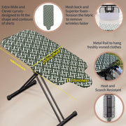 KDJ HOME LW5420 Slieton Extra Large Ironing Board with Hang Rail, 20-Inch Wide
