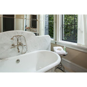 Rohl Acqui Wall Mounted Tub Filler, Solid Brass, Built-In Diverter, Triple Cross Handles, Polished Chrome, Includes Hand Shower, A1401XM
