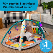 Kids2 Baby Einstein Kickin' Tunes 4-in-1 Infant Activity Gym Musical Play Mat with Piano, Multicolor, 0-36 Months, 17413-000