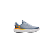 Under Armour Infinite Running Shoes, UA HOVR Cushioning, Blue Calm Blue Smoke Squad Orange, Men's 8.5