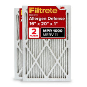 3M Filtrete HVAC Furnace Air Filter, MPR 1000, MERV 11, Allergen Defense, Electrostatic Pleated, 16x20x1, 2 Pack