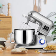 Uhomepro 660W 8.5QT Stand Mixer for Home, Silver - Material: Stainless Steel ABS Teflon