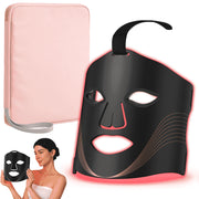 Raccomb SKB-2318L Red Light Therapy Face Mask, 6 Light Modes with Near-Infrared 850nm, 400 LED Beads, Adjustable Strap, Portable Silicone Design, 3000mAh Battery