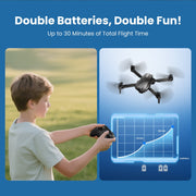 AUOSHI H857HPW Upgraded Mini Drone with 1080P WiFi Camera for Kids & Beginners , Black