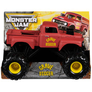 Monster Jam Official Grave Digger Die-Cast Monster Truck Toy, Red Vintage Edition, 1:24 Scale, Collector Series 26, Working Suspension